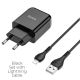 Travel Charger - 2.1A 1x USB plug + IPHONE lightning cable N2 set black